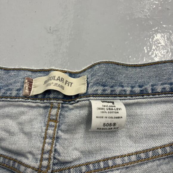 Vintage Y2k Levis's 505 Blue Regular Fit Jeans 32x32 - Picture 7 of 7